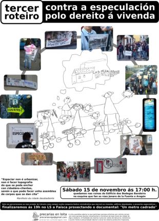 Terceiro roteiro contra a especulaci&oacute;n e polo dereito &aacute; vivenda