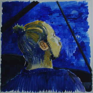 Abe R&aacute;bade polo artista Deli S&aacute;nchez