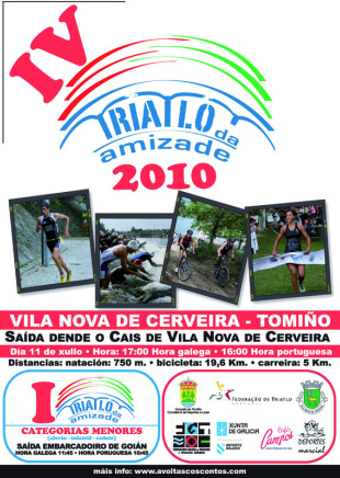 Cartel do IV Triatl&oacute;n de Amizade Galiza-Portugal