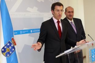 Feijoo, co delegado territorial da Xunta en Ourense, Rogelio Mart&iacute;nez