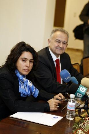 O conselleiro M&eacute;ndez Romeu presentou &aacute; nova directora xerente da Fundaci&oacute;n Semana Verde, Paloma  Hidalgo