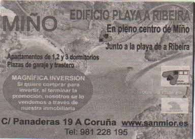 Anuncio dos pisos en Mi&ntilde;o / Foto:flickr.com/photos/porquinhos/