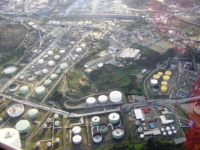 Vista a&eacute;rea de instalaci&oacute;ns de Repsol na Coru&ntilde;a