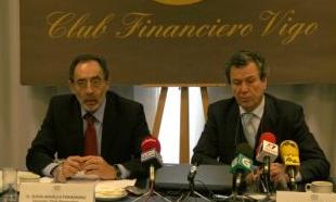 Xes&uacute;s Bahillo e Xaime Borr&aacute;s, membros da directiva do Clube Financeiro de Vigo