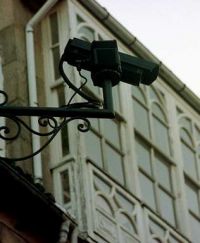 C&aacute;mara na Praza do Toural, en Compostela / Foto: MpDC