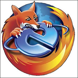 Firefox g&aacute;&ntilde;alle a partida &oacute; Explorer