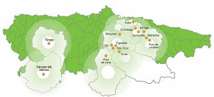 Zona de cobertura de Asturc&oacute;n