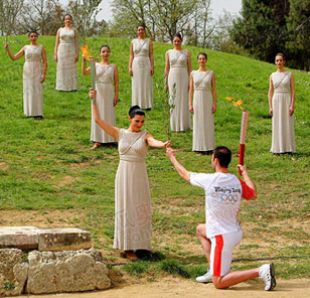 Cerimonia de acendido do lume ol&iacute;mpico, a pasada segunda feira