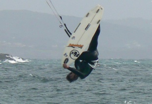 Abel Lago realizando algunha das s&uacute;as espectaculares manobras