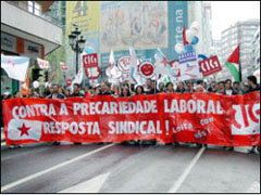Manifestaci&oacute;n de obreiros do Metal, o ano pasado en Vigo