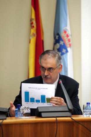 O secretario de Comunicaci&oacute;n, Fernando Salgado, este luns no Parlamento