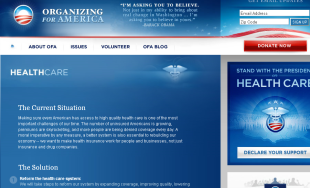 A rede social de apoio a Obama coordina unha campa&ntilde;a a prol da reforma sanitaria nos EUA