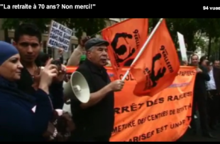 Mobilizaci&oacute;ns en Francia contra a extensi&oacute;n da idade de xubilaci&oacute;n / Imaxe: Liberation