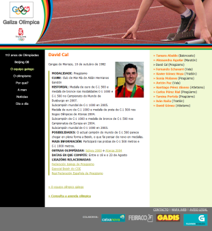 Fichas Galiza Ol&iacute;mpica