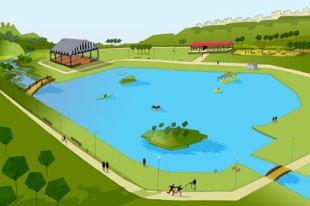 Ilustraci&oacute;n do proxecto do BNG compostel&aacute;n para as Bra&ntilde;as do Sar