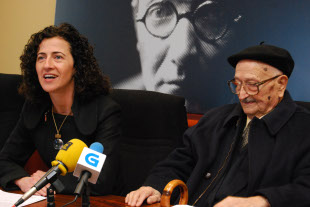 &Aacute;nxela Bugallo e Avelino Pousa Antelo na presentaci&oacute;n do proxecto