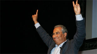 Ant&oacute;nio Costa, vencedor dos comicios