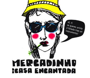 Detalle do cartaz do mercadi&ntilde;o organizado en Compostela pola Casa Encantada