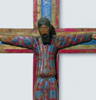 Majestat Batll&oacute;, Catalu&ntilde;a (s. XII). Detalle. MNAC.