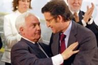 O presidente do PP ourens&aacute;n e da Deputaci&oacute;n, Xos&eacute; Lu&iacute;s Baltar co l&iacute;der do PPdeG, N&uacute;&ntilde;ez Feijoo