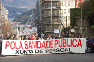 Imaxe da &uacute;ltima manifestaci&oacute;n a prol da sanidade p&uacute;blica en Vigo