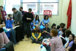 Peche nas instalaci&oacute;ns centrais do Consorcio este martes en Santiago