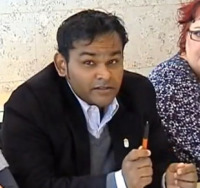 Anik Nandi, na s&uacute;a visita a Burela