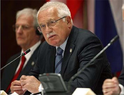 O presidente da Rep&uacute;blica Checa, Vaclav Klaus