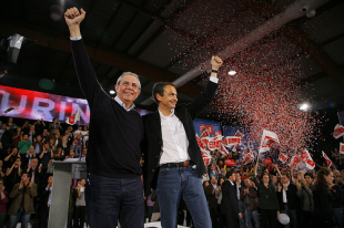 Zapatero e Touri&ntilde;o nun acto da pasada campa&ntilde;a electoral