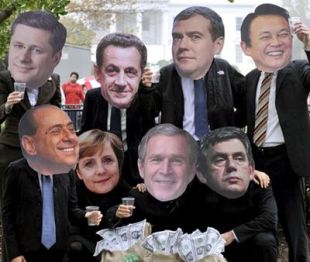 Protestas previas &aacute; cimeira do G-20 en Washington