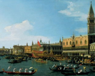 "Retorn del Bucentaure el dia de l&rsquo;Ascensi&oacute;", Canaletto (detalle)