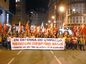 5.000 persoas manifest&aacute;ronse este venres na Coru&ntilde;a./ Foto: CIG