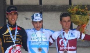 Pedro Mac&iacute;a ga&ntilde;ou na contrarreloxo na categoria j&uacute;nior / Imaxe: Club Ciclista Estradense