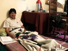 Evo Morales no seu primeiro d&iacute;a de xax&uacute;n / Imaxe: Clar&iacute;n