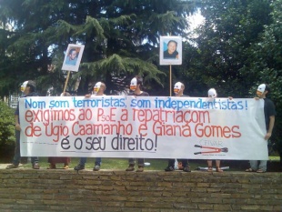 Imaxe dunha mobilizaci&oacute;n de Ceivar, pola repatriaci&oacute;n dos presos galegos