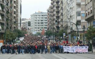 Os feitos polos que son xulgados os catro operarios aconteceron na folga do metal de 2007 / Imaxes da mobilizaci&oacute;n: CIG