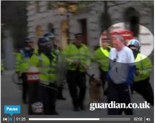 Momento no que Tomlinson &eacute; golpeado