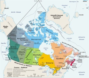 Mapa de Canad&aacute;
