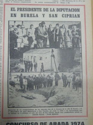 A comezos do ver&aacute;n de 1974 aparece un edificio co que semella un forno na Atalaia, que despois &eacute; soterrado. As&iacute; o recolle 'El Progreso'