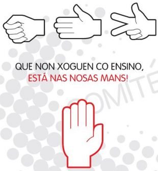 Imaxe dunha das campa&ntilde;as dos Comit&eacute;s en defensa dos dereitos do estudantado