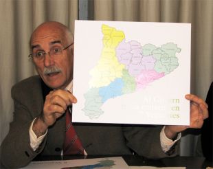 Alt Pened&egrave;s, Anoia, Baix Pened&egrave;s e Garraf defenden a Vegueria Pened&egrave;s. Na imaxe, en verde escura