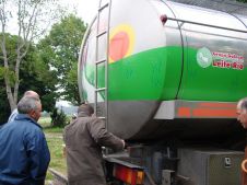 Imaxe das protestas, ante a negativa de Leite R&iacute;o de recoller materia prima nalgunhas explotaci&oacute;ns