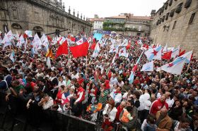 Militantes do BNG no D&iacute;a da Patria deste ano