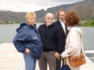 Sanmamed visitando as instalaci&oacute;ns de Pontill&oacute;n do Castro en Xeve-Verducido (Pontevedra)