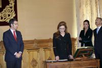 Fern&aacute;ndez Curr&aacute;s con Feijoo durante a s&uacute;a toma de posesi&oacute;n (clic para ampliar)