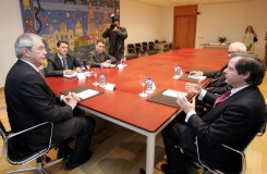 A audiencia tivo lugar na residencia de Monte P&iacute;o