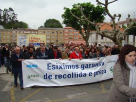 Imaxe da manifestaci&oacute;n central, desenvolvida na vila de Ordes