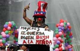 Manifestaci&oacute;n anti-Bush en Guatemala