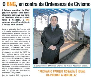 O actual borrador de Ordenanza contemplou algunha das alegaci&oacute;ns presentadas polo BNG. Na foto, Xos&eacute; Chor&eacute;n (clique para ampliar)