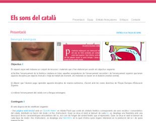 Detalle da web 'Els sons del catal&agrave;' (clique para ampliar)